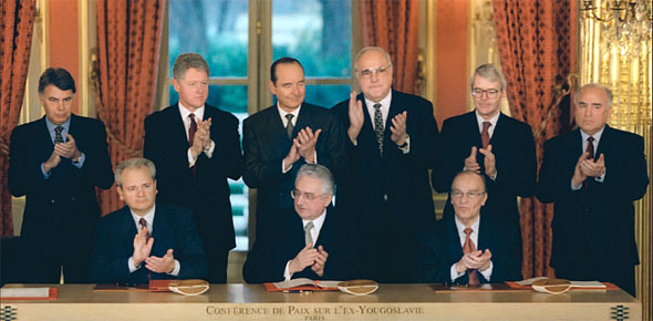 Signing of Peace Accords in Paris on 14 December 1995