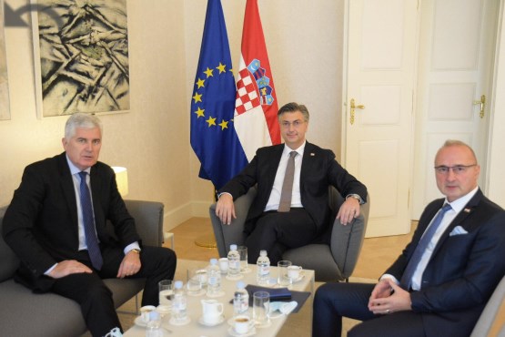 Predsjedavajući Doma naroda dr. Dragan Čović u Zagrebu razgovarao s predsjednikom Vlade i ministrom vanjskih i evropskih poslova Republike Hrvatske