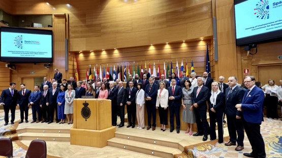 Deputy Chair of the Joint Committee on European Integration Dženan Đonlagić and a member of the Joint Committee Snježana Novaković-Bursać attend the COSAC meeting in Madrid